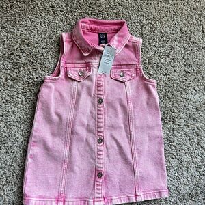 New Toddler GAP Pink Button-Up Dress